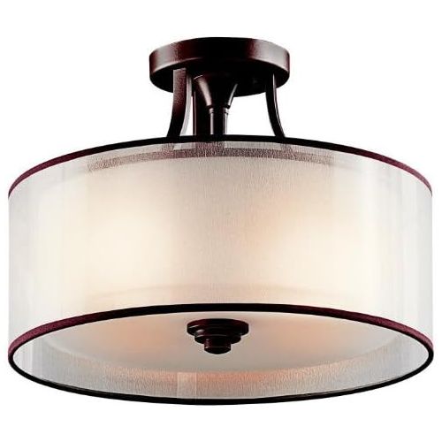  KICHLER Kichler 42386MIZ Lacey Semi-Flush 3-Light, Mission Bronze