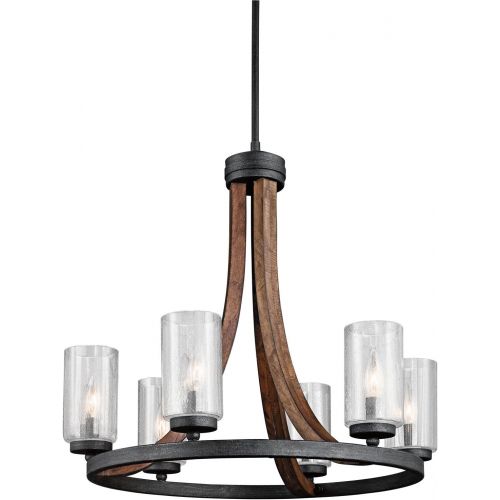  KICHLER Kichler 43193AUB Grand Bank Chandelier 6-Light, Auburn Stained Finish