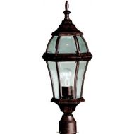 KICHLER Kichler 9992TZ Townhouse Outdoor Post Mount 1-Light, Tannery Bronze