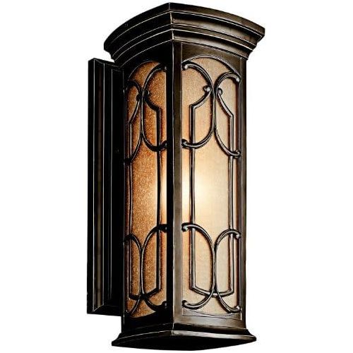  KICHLER Kichler 49227OZ Franceasi Outdoor Wall 1-Light, Olde Bronze