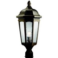 KICHLER Kichler 9532RZ Courtyard Outdoor Post Mount 1-Light, Rubbed Bronze