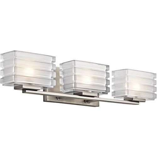  KICHLER Kichler 45479NI Bazely Bath 3-Light Halogen, Brushed Nickel