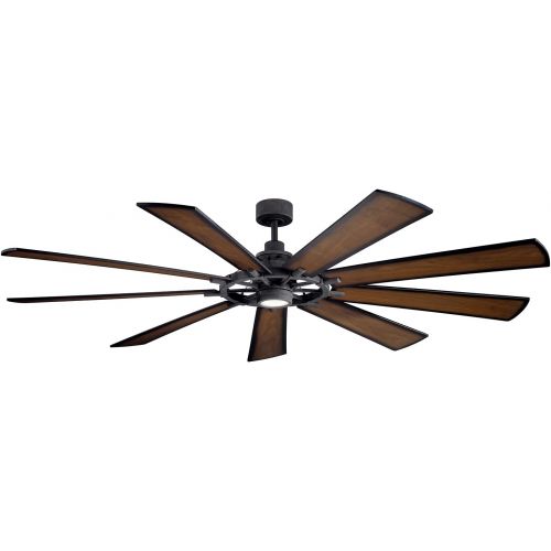  Kichler 300285DBK Gentry XL Ceiling Fan, 1-Light, Distressed Black