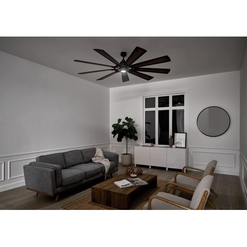  Kichler 300285DBK Gentry XL Ceiling Fan, 1-Light, Distressed Black