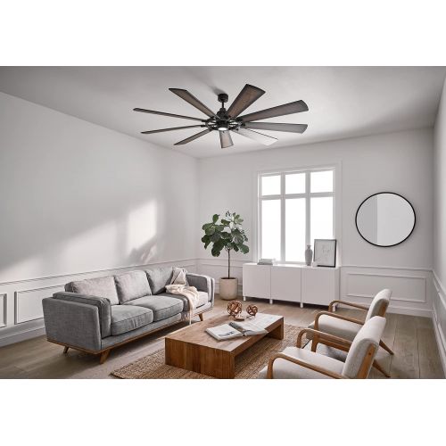  Kichler 300285DBK Gentry XL Ceiling Fan, 1-Light, Distressed Black