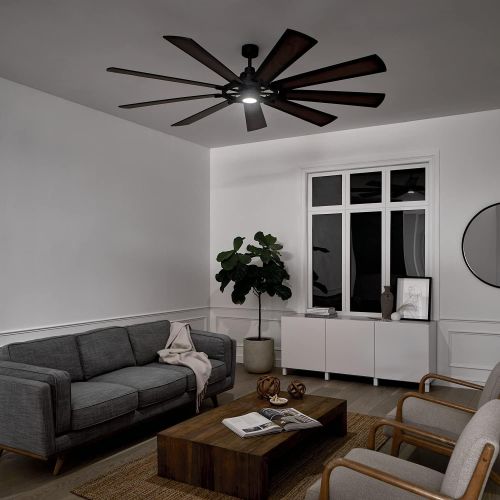  Kichler 300285DBK Gentry XL Ceiling Fan, 1-Light, Distressed Black