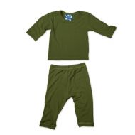 Kickee Pants KicKee Pants Long Sleeved Pajama Set, Moss