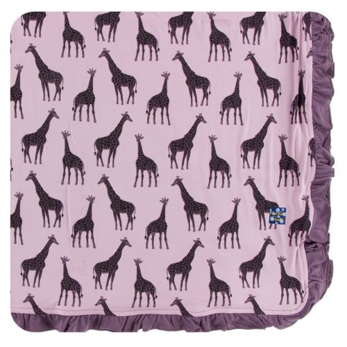  Kickee Pants Little Girls Print Ruffle Toddler Blanket