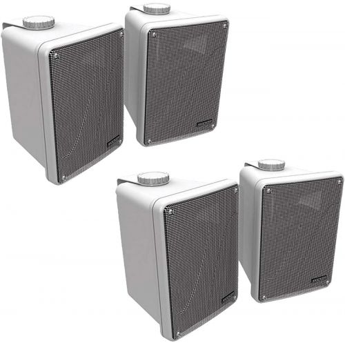  4) KICKER KB6000 6.5 White Full-Range Indoor/Outdoor/Marine Speakers 11KB6000W