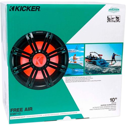  KICKER 45KMF104 10 4-Ohm Free-Air Marine Subwoofer