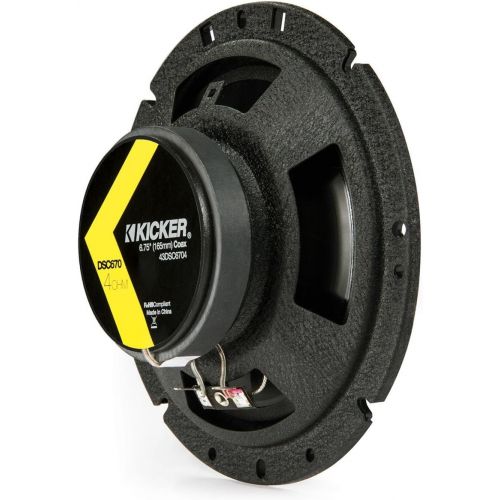  [아마존베스트]2 Kicker 43DSC6704 D-Series 6.75 240W 2-Way 4-Ohm Car Audio Coaxial Speakers