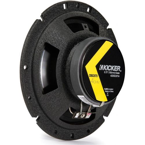  [아마존베스트]2 Kicker 43DSC6704 D-Series 6.75 240W 2-Way 4-Ohm Car Audio Coaxial Speakers