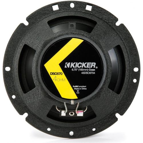  [아마존베스트]2 Kicker 43DSC6704 D-Series 6.75 240W 2-Way 4-Ohm Car Audio Coaxial Speakers