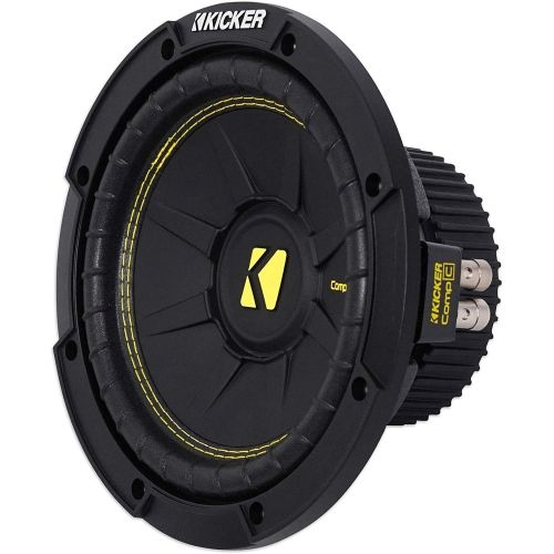  [아마존베스트]Kicker 44CWCD84 CompC 8 Inch 4 Ohm 200 Watt RMS Power and 400 Watts Peak Power Dual Voice Coil Car Audio Sub Subwoofer, Black