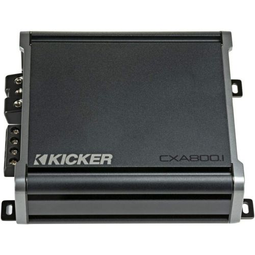  Kicker 46CXA8001T CX Series 1600 Watt Max Power Class D Amp Monoblock Car Audio Sub Vehicle Amplifier, Black