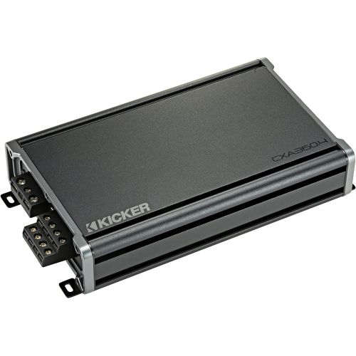  Kicker 46CXA3604T 360 Watt RMS 4 Channel 50-200 Hz Vehicle Car Audio Class A/B Amplifier with Variable High and Low Pass Filters