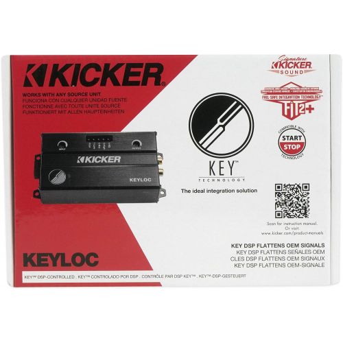  KICKER 47KEYLOC KEYLOC 10V RMS Digital Signal Processor Smart Line Output Converter Vehicle Audio System with Factory and Aftermarket Gear, Black