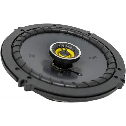  KICKER CSC65 CS Series 6.5 Inch 300 Watt 4 Ohm 2-Way Car Audio Coaxial Speakers System with Polypropylene Cone, PEI Tweeters & EVC Technology, Pair