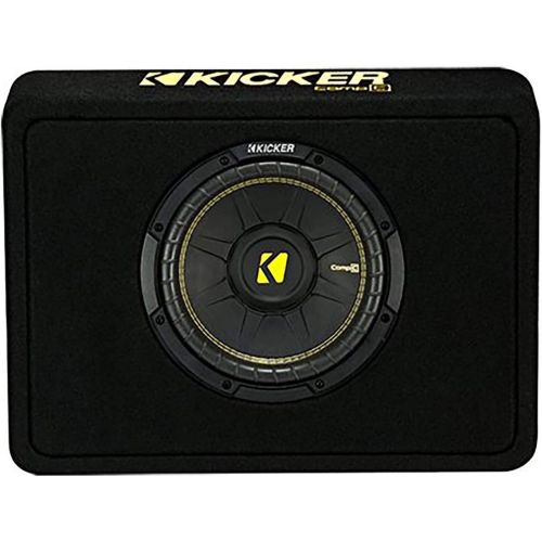  Kicker 10 600 Watt 4 Ohm Vented Thin Profile Subwoofer Enclosure 44TCWC104