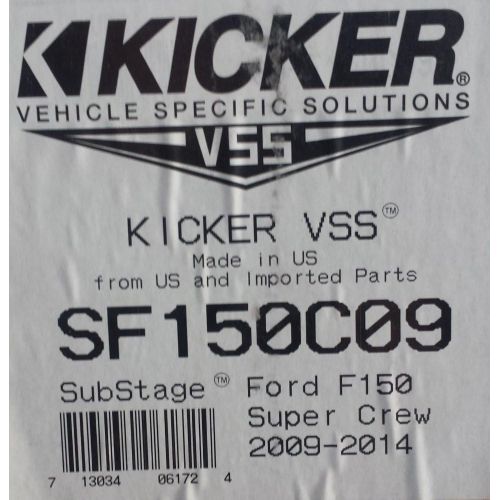  Kicker SF150C09 Powered Subwoofer Upgrade Kit For 2009-2014 Ford F-150 Super Crew