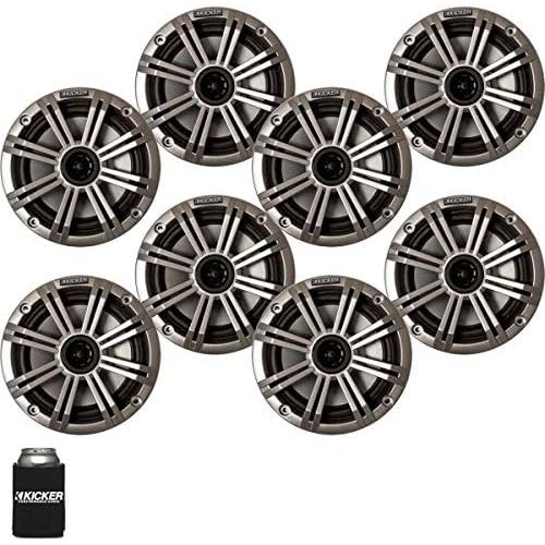  KICKER 6.5 Silver Marine Speakers (Qty 8) 4 Pairs of OEM Replacement Speakers