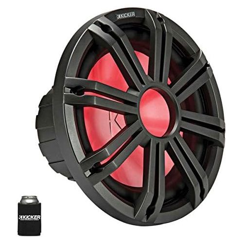  KICKER KMF122 12 Marine Subwoofer with LED Charcoal Grill 2 Ohm for Free Air Applicaitons