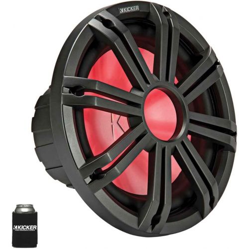  KICKER KMF122 12 Marine Subwoofer with LED Charcoal Grill 2 Ohm for Free Air Applicaitons