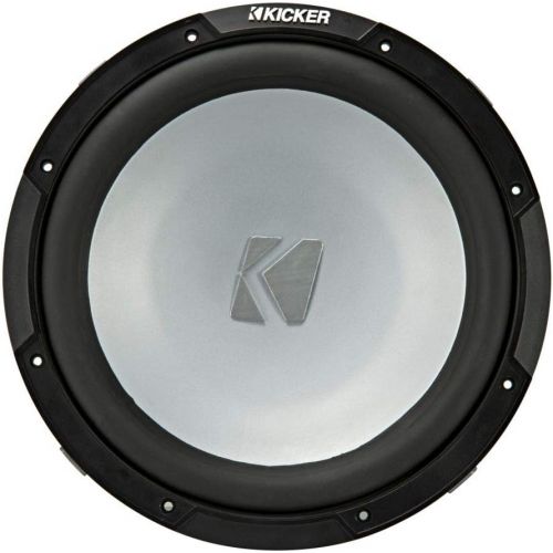  KICKER KMF122 12 Marine Subwoofer with LED Charcoal Grill 2 Ohm for Free Air Applicaitons