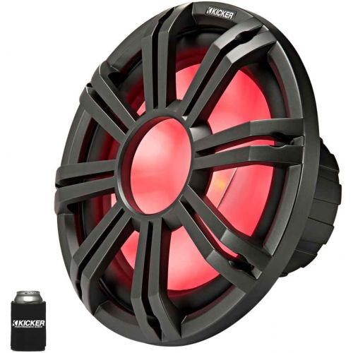  KICKER KMF122 12 Marine Subwoofer with LED Charcoal Grill 2 Ohm for Free Air Applicaitons