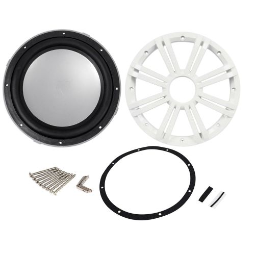  Kicker 41KMW102LC 10 300W Marine Subwoofer+Kicker 10 Marine Sub White Grille