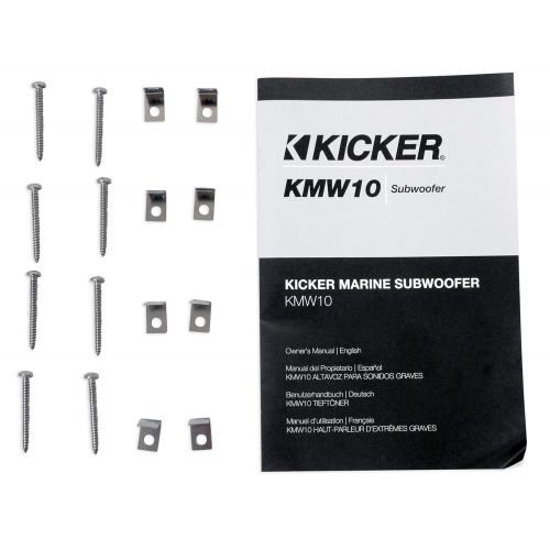  Kicker 41KMW102LC 10 300W Marine Subwoofer+Kicker 10 Marine Sub White Grille