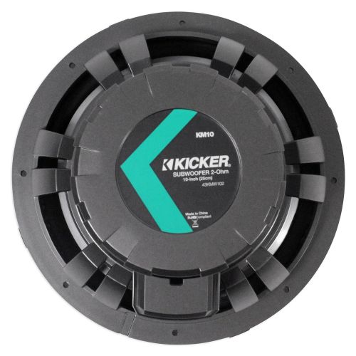  Kicker 41KMW102LC 10 300W Marine Subwoofer+Kicker 10 Marine Sub White Grille