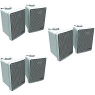 Kicker 11KB6000W White Outdoor Speaker Bundle - 6 Speakers