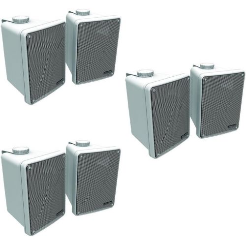  Kicker 11KB6000W White Outdoor Speaker Bundle - 6 Speakers