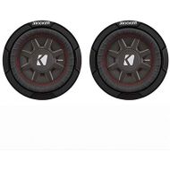 KICKER CompRT 6.75 Inch 300W Max 2 Ohm Shallow Slim Car Subwoofer (2 Pack)