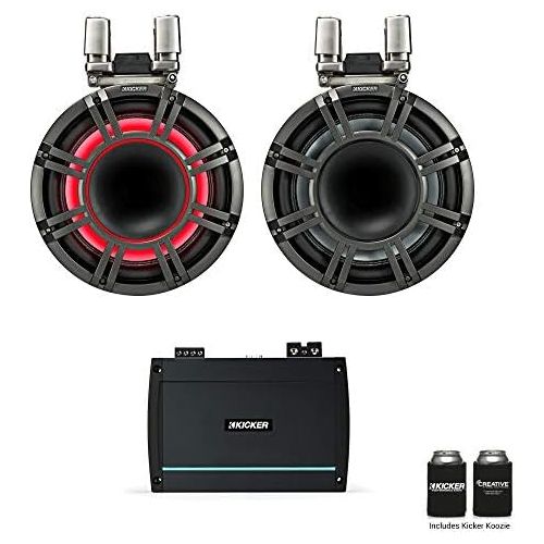  Kicker KMTC11 Black 11 HLCD Tower System with Kicker KXMA1200.2 Amplifier