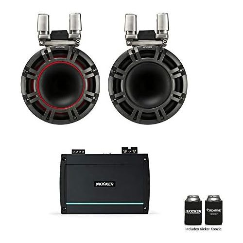  Kicker KMTC9 Black 9 HLCD Tower System with Kicker KXMA1200.2 Amplifier