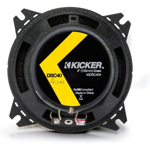  (2) Kicker 43DSC404 4-Inch 4 Ohm Coaxial Car Speakers - (1) Pair