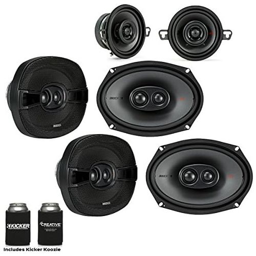  Kicker for Dodge Ram 2012+ Speaker Bundle - Two Pairs of 2017 Model KS 6x9 Speakers, a Pair of KS 3.5 Speakers.