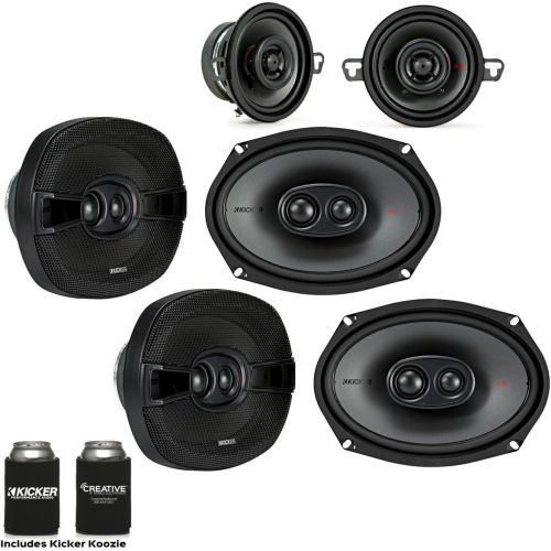  Kicker for Dodge Ram 2012+ Speaker Bundle - Two Pairs of 2017 Model KS 6x9 Speakers, a Pair of KS 3.5 Speakers.