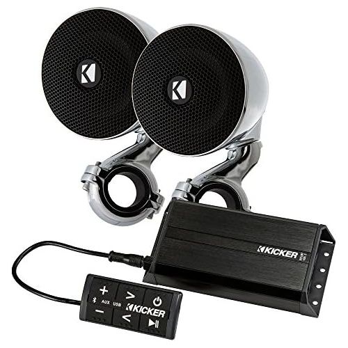  Kicker PXiBT1002 BT control with 100 watt amp and 40PSM32 handle bar speakers 2 Ohm