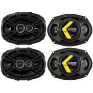 4 Kicker 43DSC69304 D-Series 6x9 140 Watt 3-Way Car Audio Coaxial Speakers