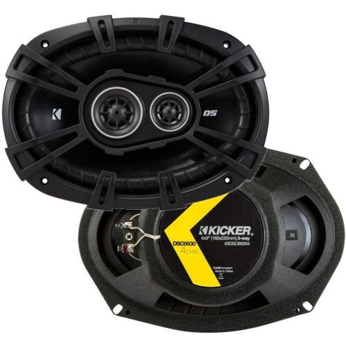  4 Kicker 43DSC69304 D-Series 6x9 140 Watt 3-Way Car Audio Coaxial Speakers