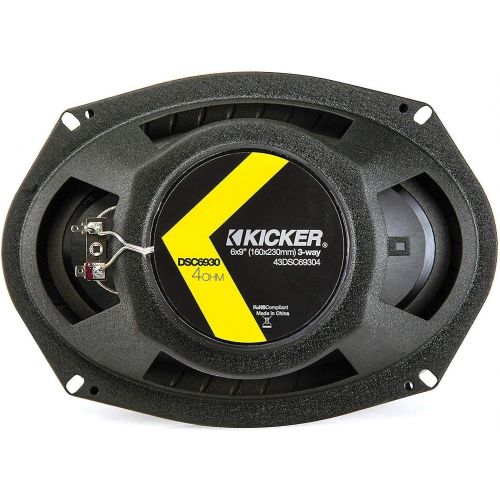  4 Kicker 43DSC69304 D-Series 6x9 140 Watt 3-Way Car Audio Coaxial Speakers