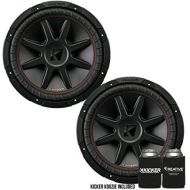 Kicker KICKER CVR12 CompVR 12-Inch (300mm) Subwoofer, 4-Ohm DVC Bundle