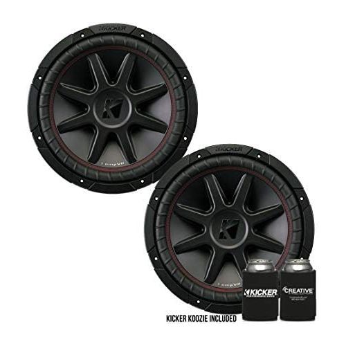  Kicker KICKER CVR12 CompVR 12-Inch (300mm) Subwoofer, 4-Ohm DVC Bundle