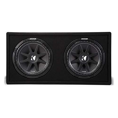  Kicker 12 Inch 600 Watt Comp Dual Car Audio Loaded Subwoofer Enclosure | 43DC122