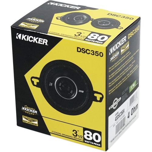  4) Kicker 43DSC3504 3-12 3.5 160 Watt 2-Way Car Audio Speakers DSC35 DS35