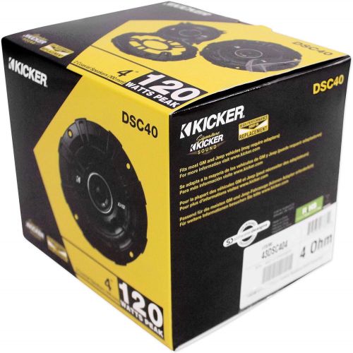  4) Kicker 43DSC44 D-Series 4 240 Watt 4-Ohm 2-Way Car Audio Coaxial Speakers