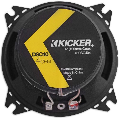  4) Kicker 43DSC44 D-Series 4 240 Watt 4-Ohm 2-Way Car Audio Coaxial Speakers